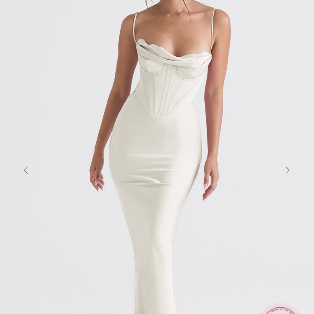 House of CB Charmaine Ivory Corset Dress